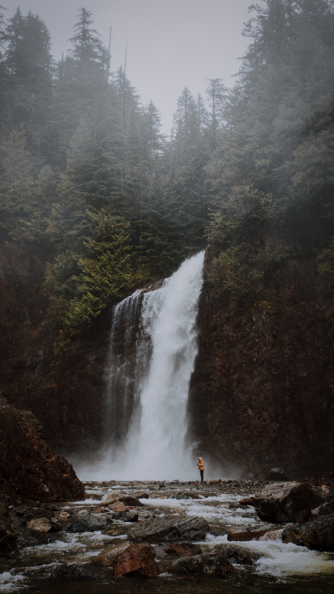 Обои водоем, водопад, гидроресурсы, природа, вода в разрешении 1080x1920