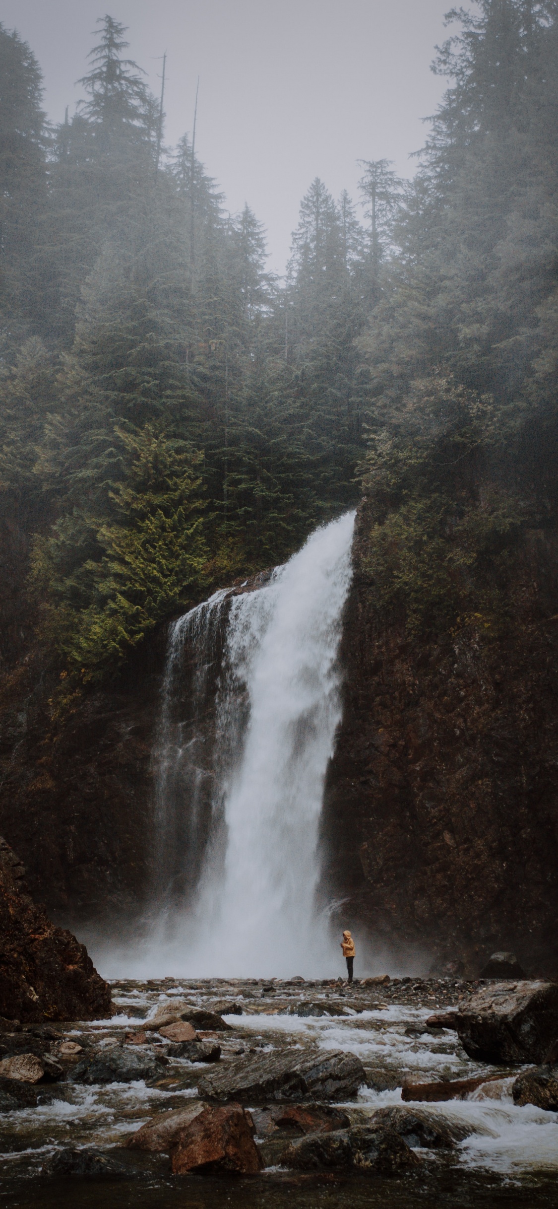 Обои водоем, водопад, гидроресурсы, природа, вода в разрешении 1125x2436