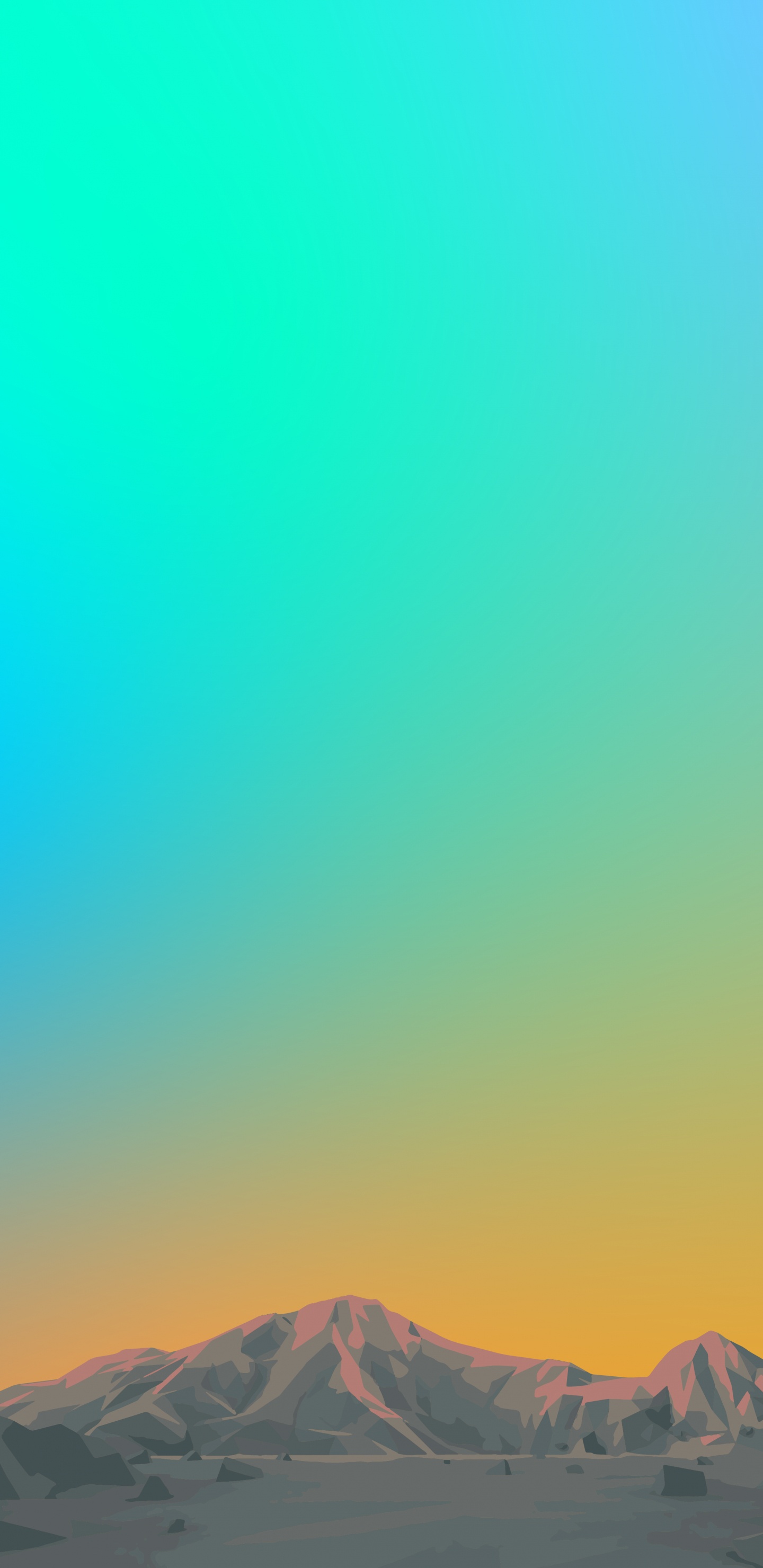 Обои эолийские рельефы, горный хребет, водоем, ночь, горный рельеф в разрешении 1440x2960