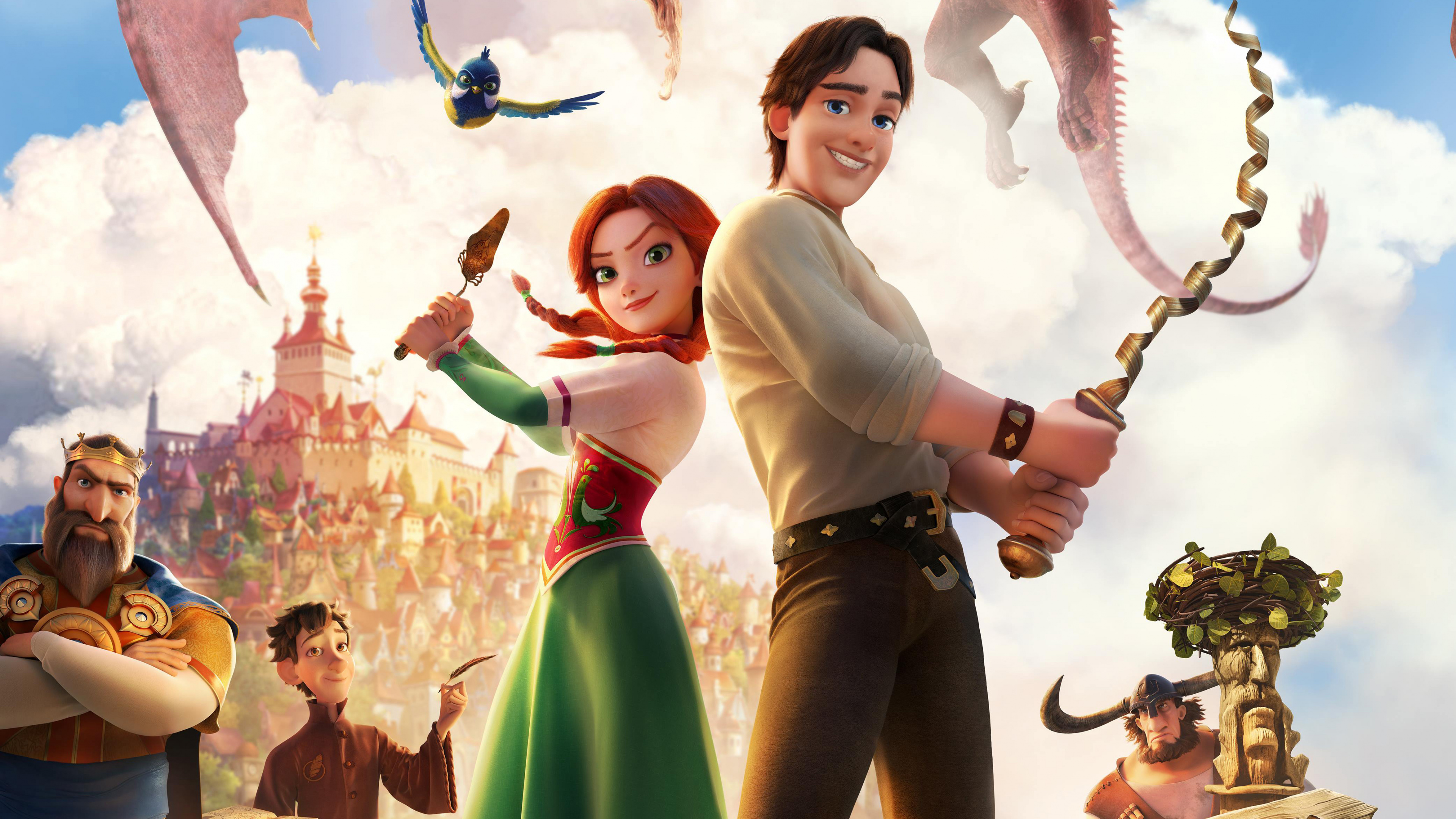 Обои Украденные Принцессы, иллюстрация, забава, анимация, арт в разрешении 3840x2160