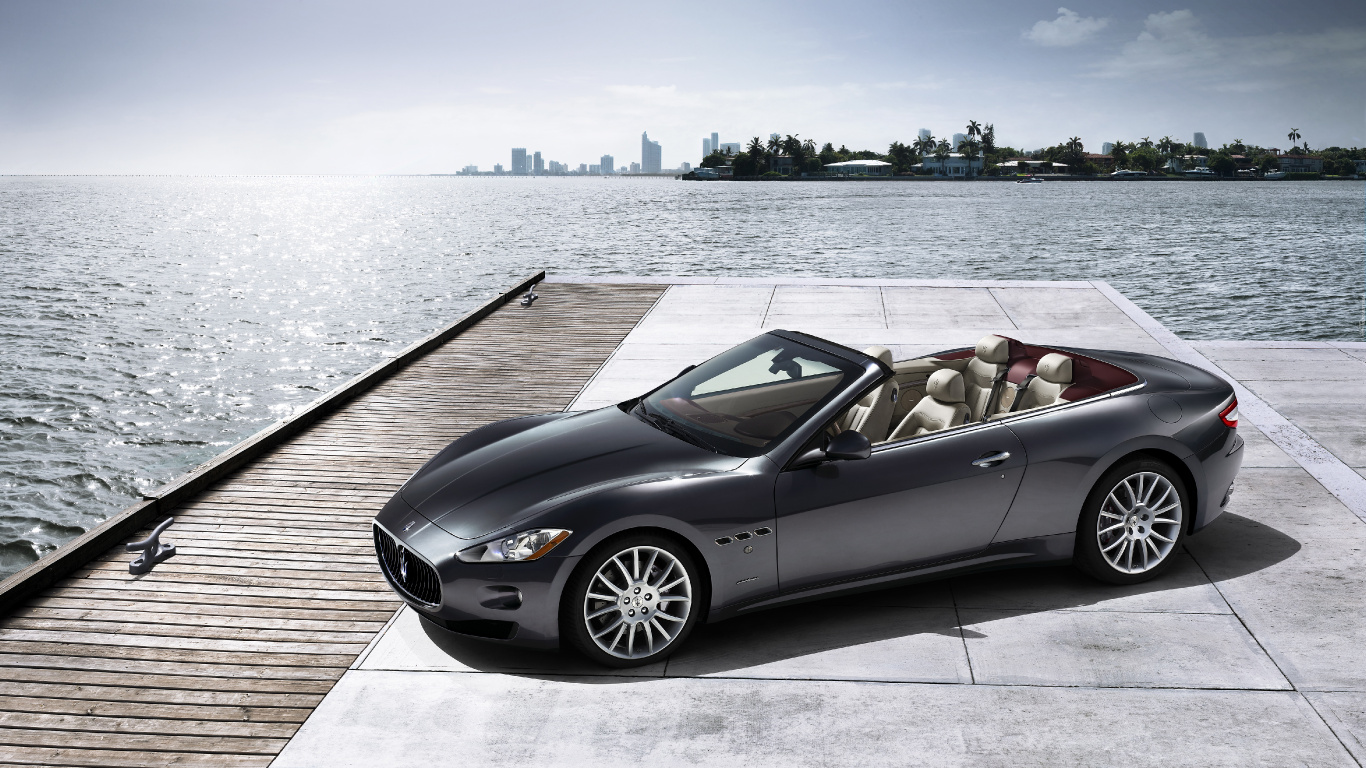 Обои Мазерати, Кабриолет, Мазерати Получил, авто, maserati granturismo в разрешении 1366x768