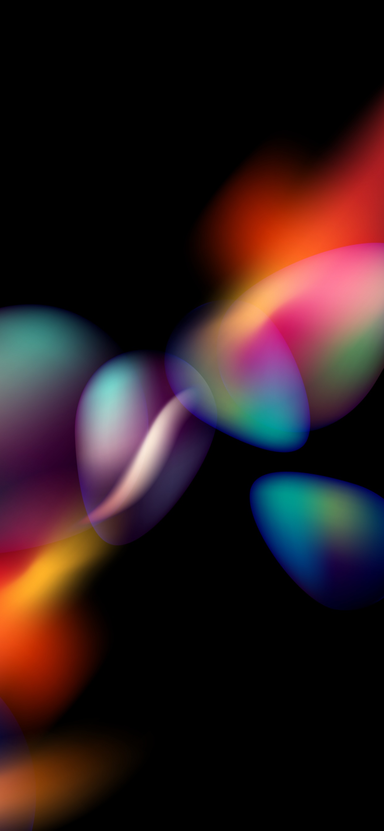 Обои крупный план, красочность, арт, пурпурный цвет, газ в разрешении 1242x2688