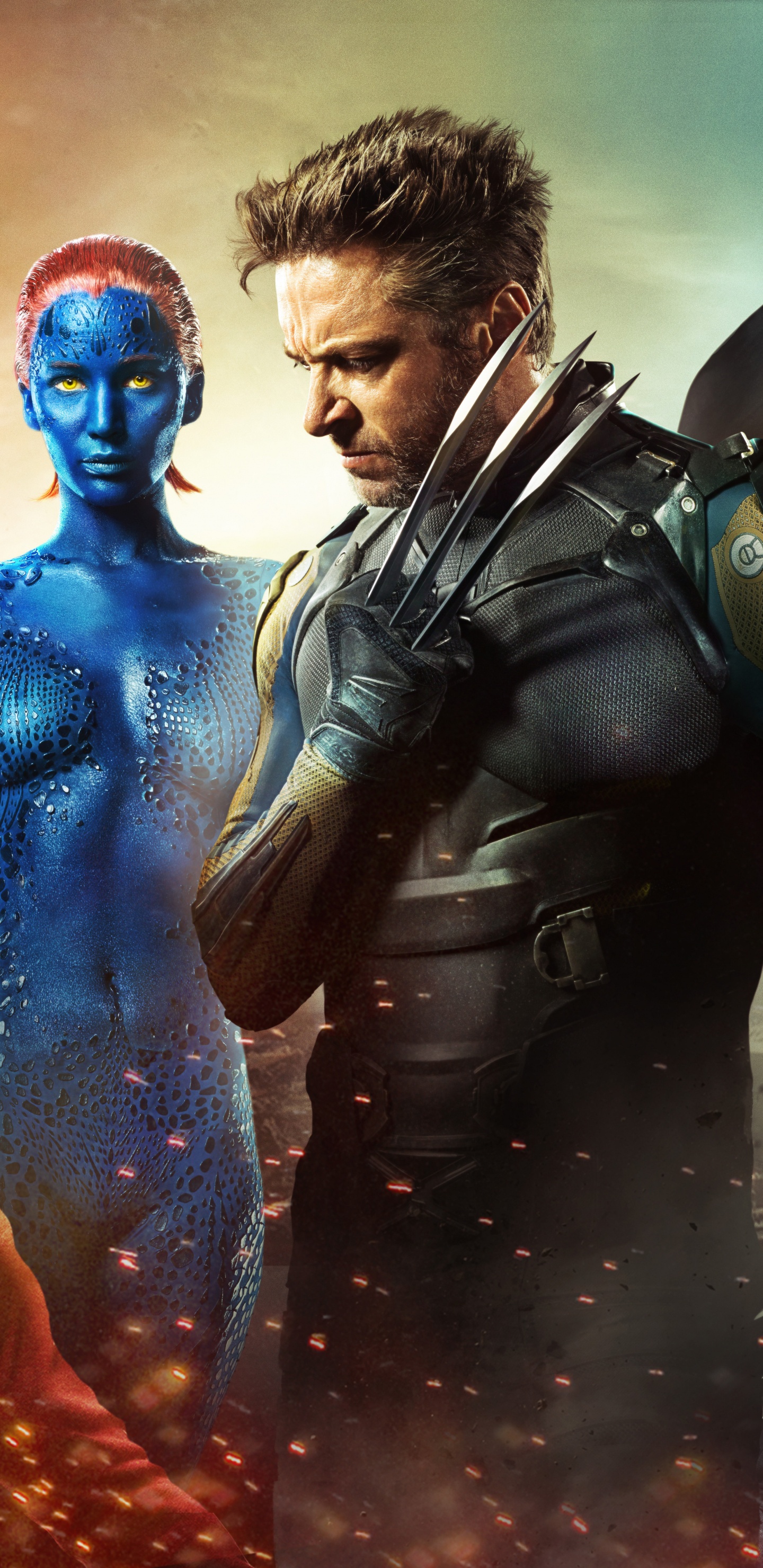 Обои супергерой, Люди Икс Дни Минувшего Будущего, буря, зверь, Магнето в разрешении 1440x2960