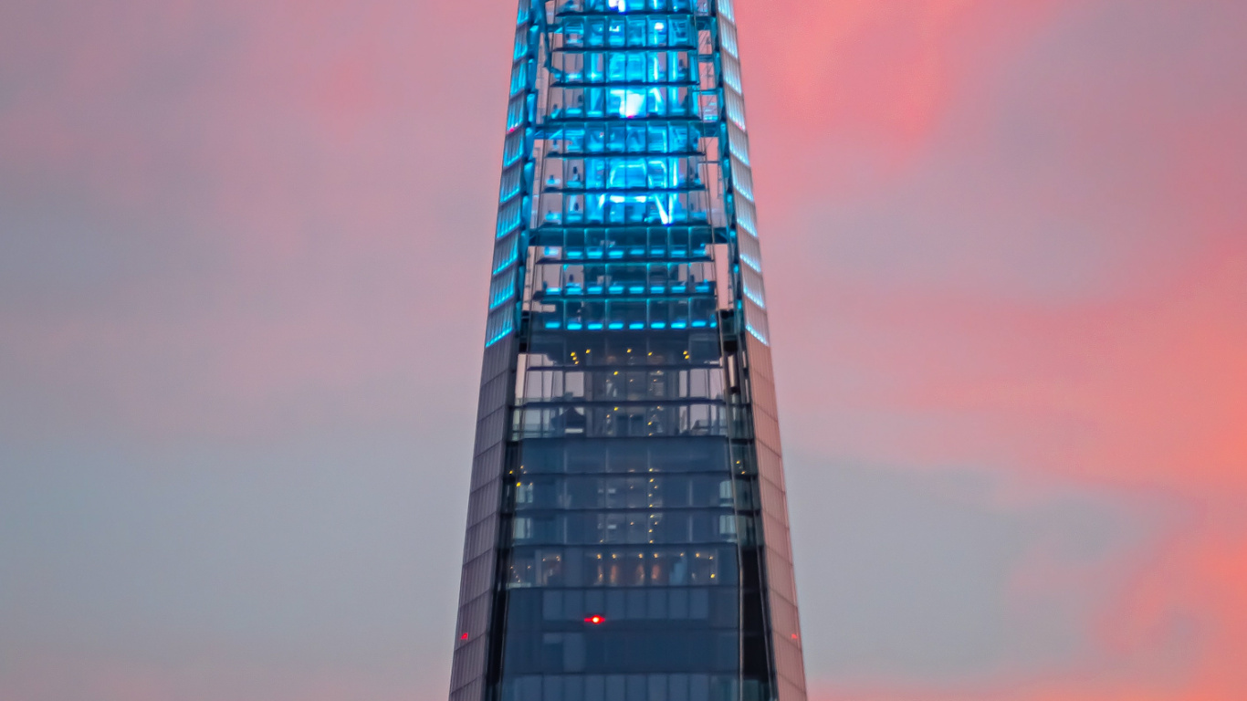 Обои вышка, архитектура, облако, небоскреб, здание в разрешении 1366x768