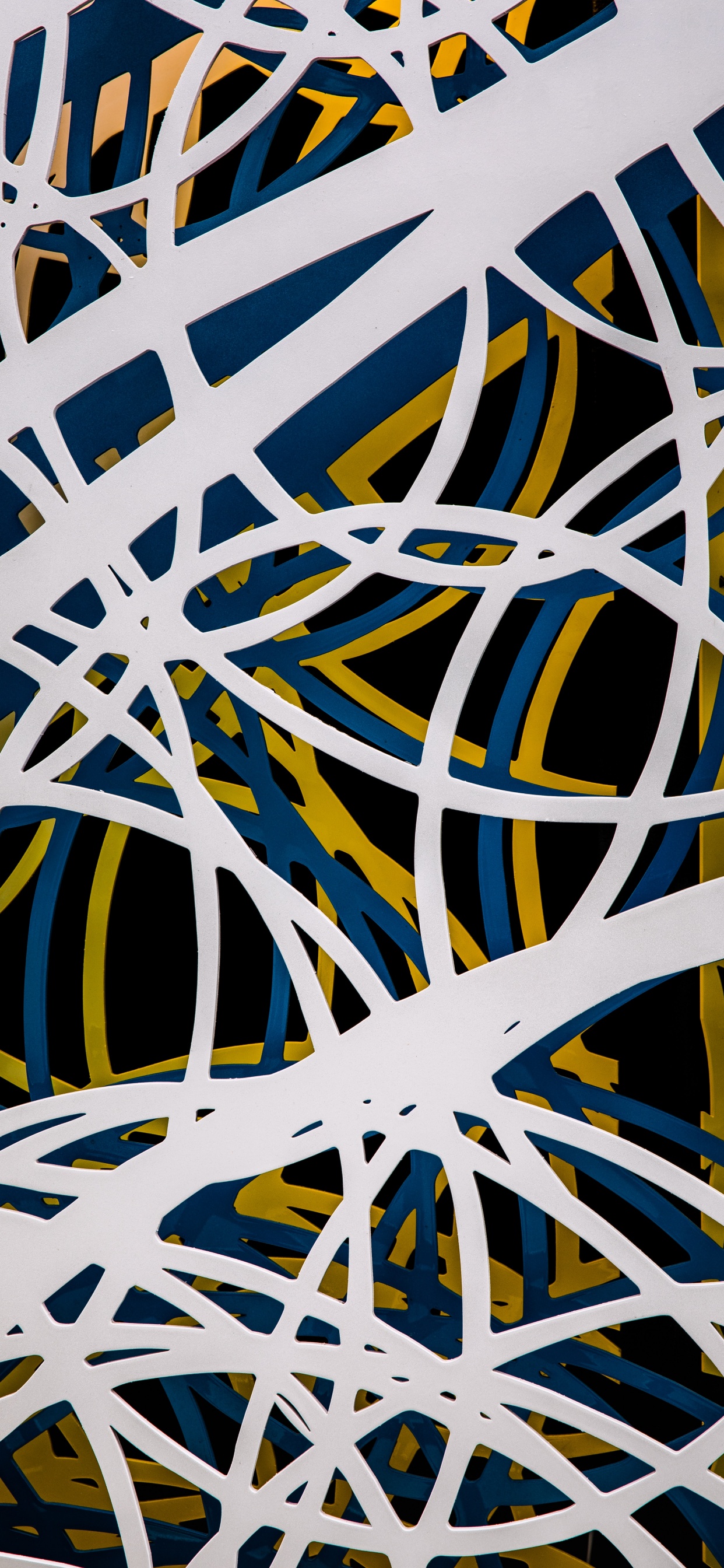 Обои металл, круг, узор, симметрия, линия в разрешении 1242x2688