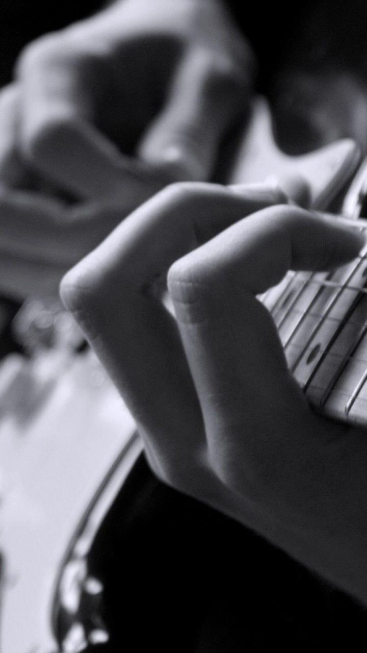 Обои гитара, электрогитара, акустическая гитара, музыка, струнный инструмент в разрешении 720x1280