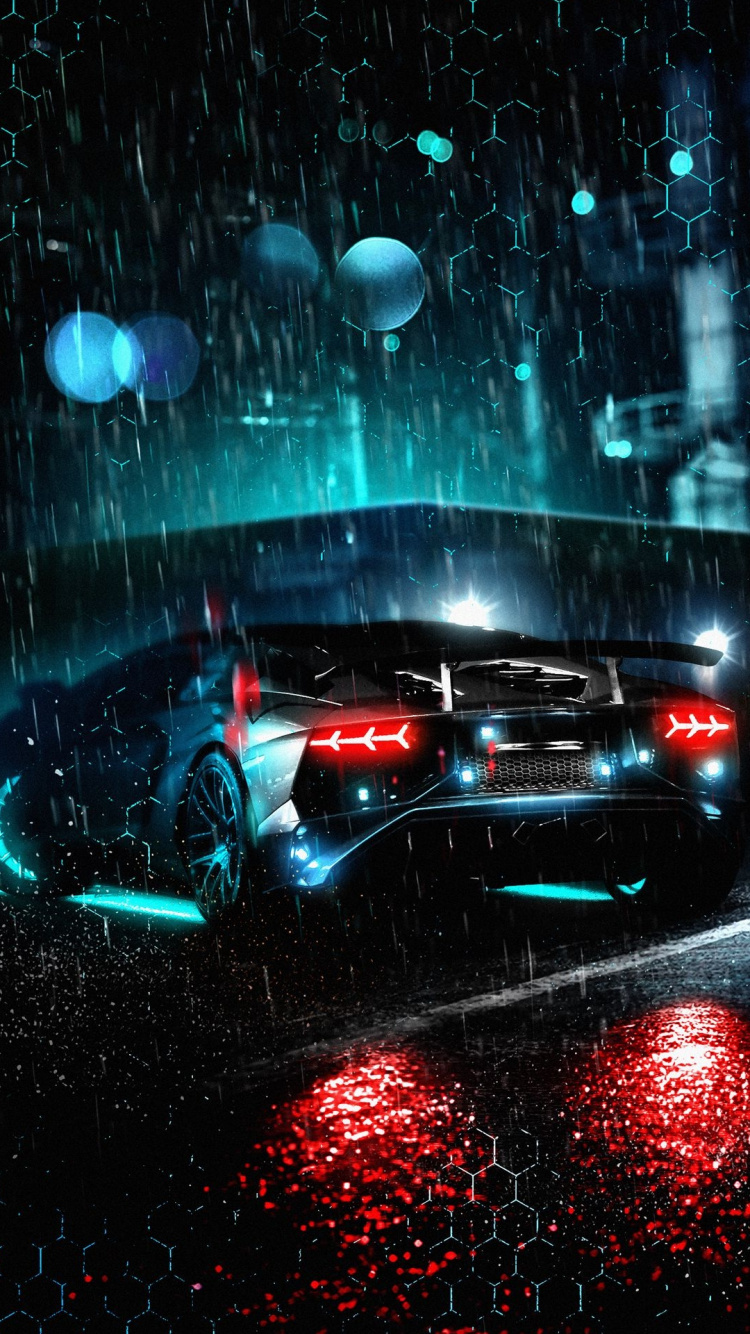 Обои спорткар, легковые автомобили, уловка Viper, автомобильное освещение, капюшон в разрешении 750x1334