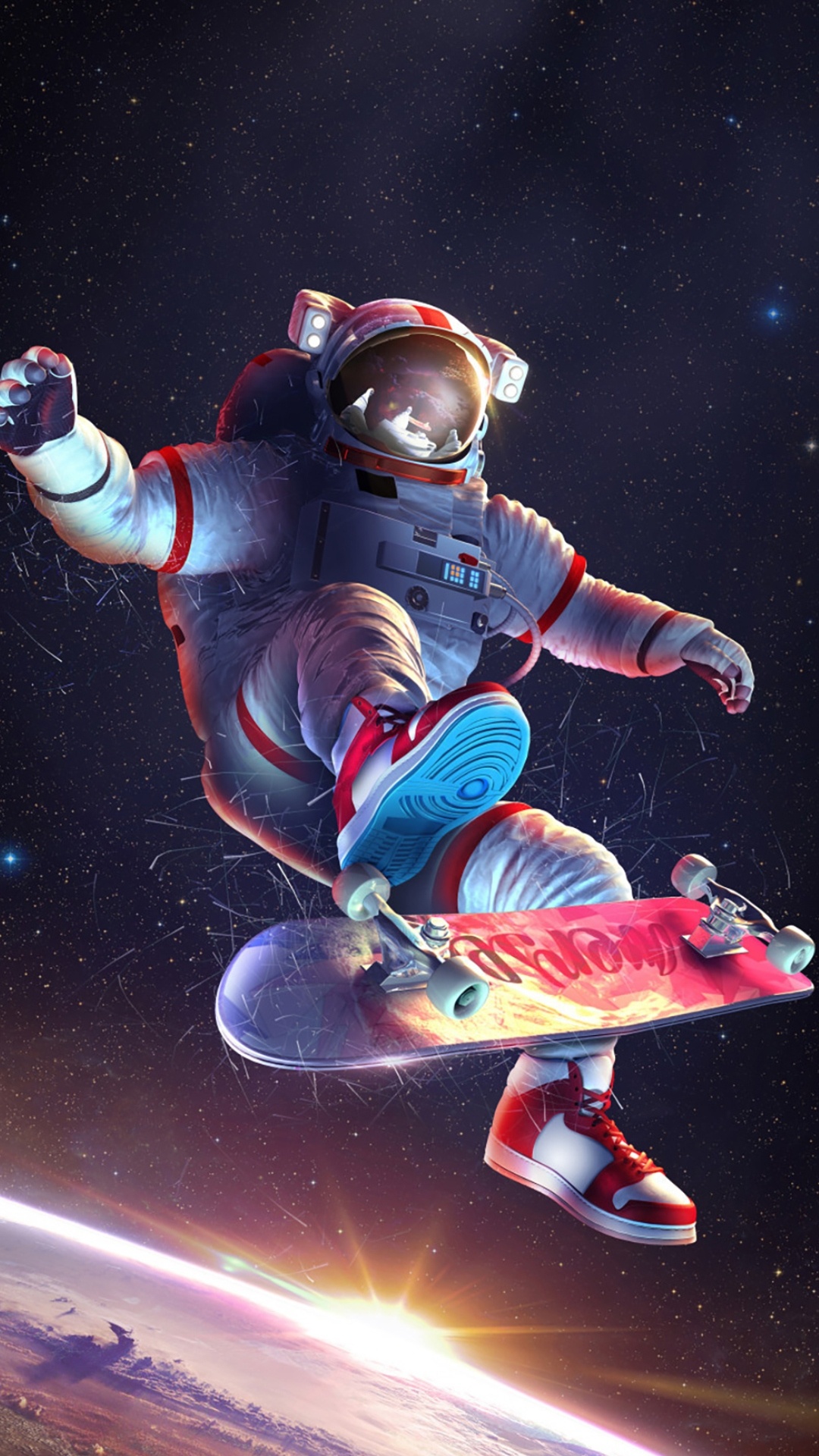 Обои земля из космоса, земля, космос, пространство искусства, освоение космоса в разрешении 1080x1920