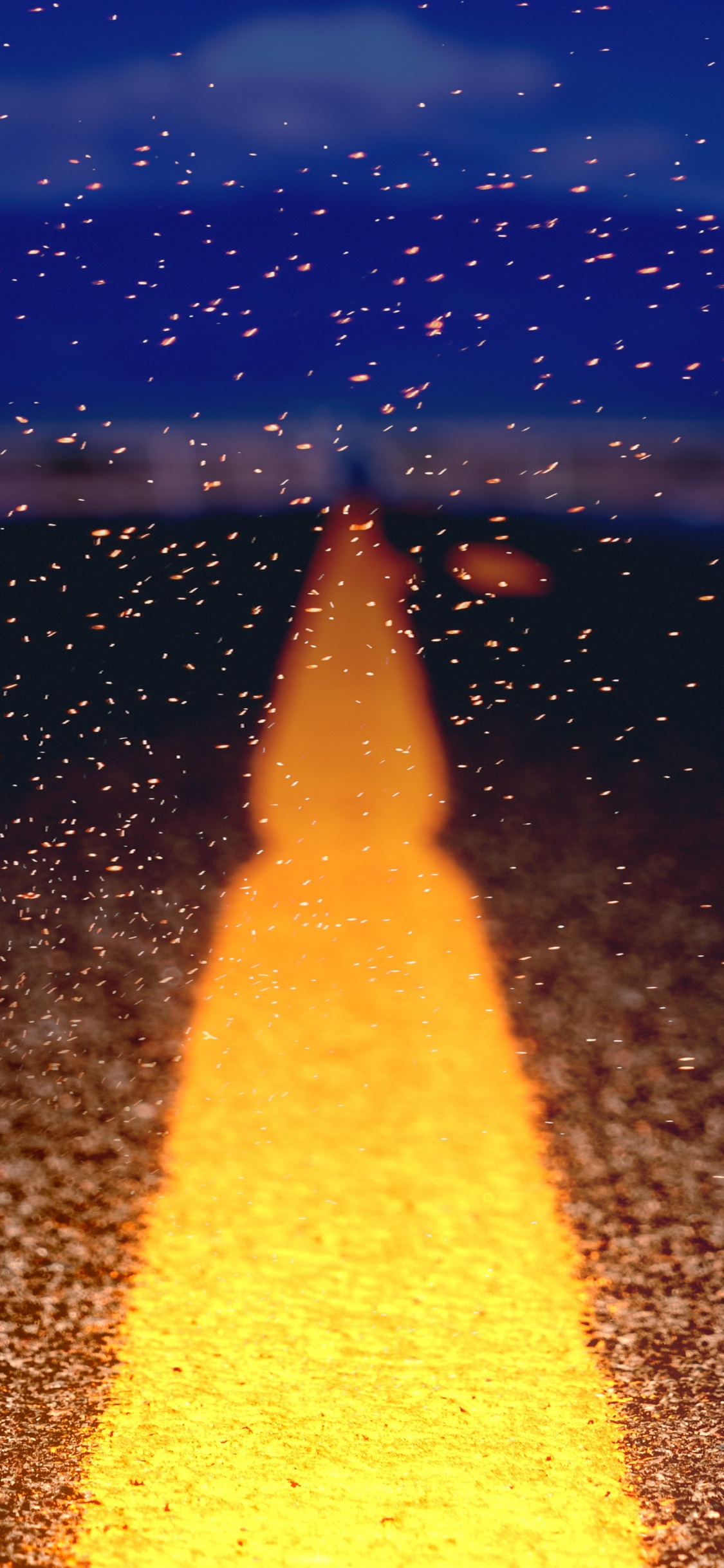 Обои синий, вода, горизонт, свет, море в разрешении 1125x2436