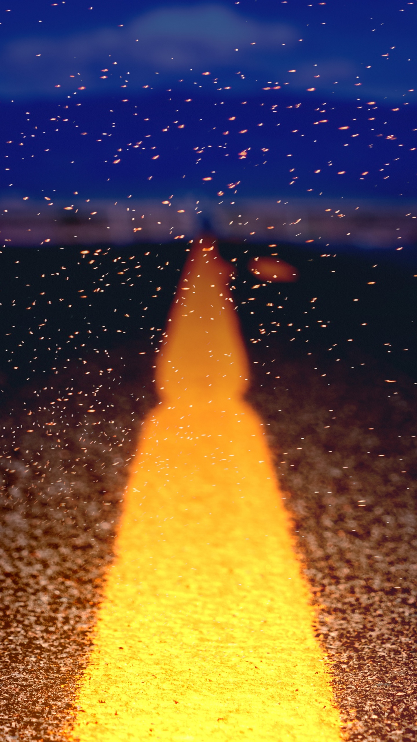 Обои синий, вода, горизонт, свет, море в разрешении 1440x2560