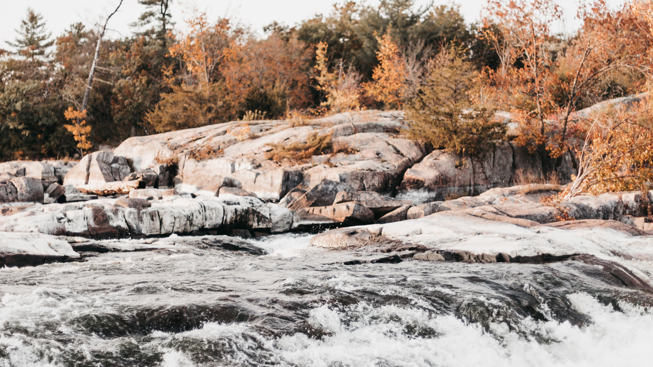 Обои вода, природный ландшафт, снег, зима, дикая местность в разрешении 1280x720