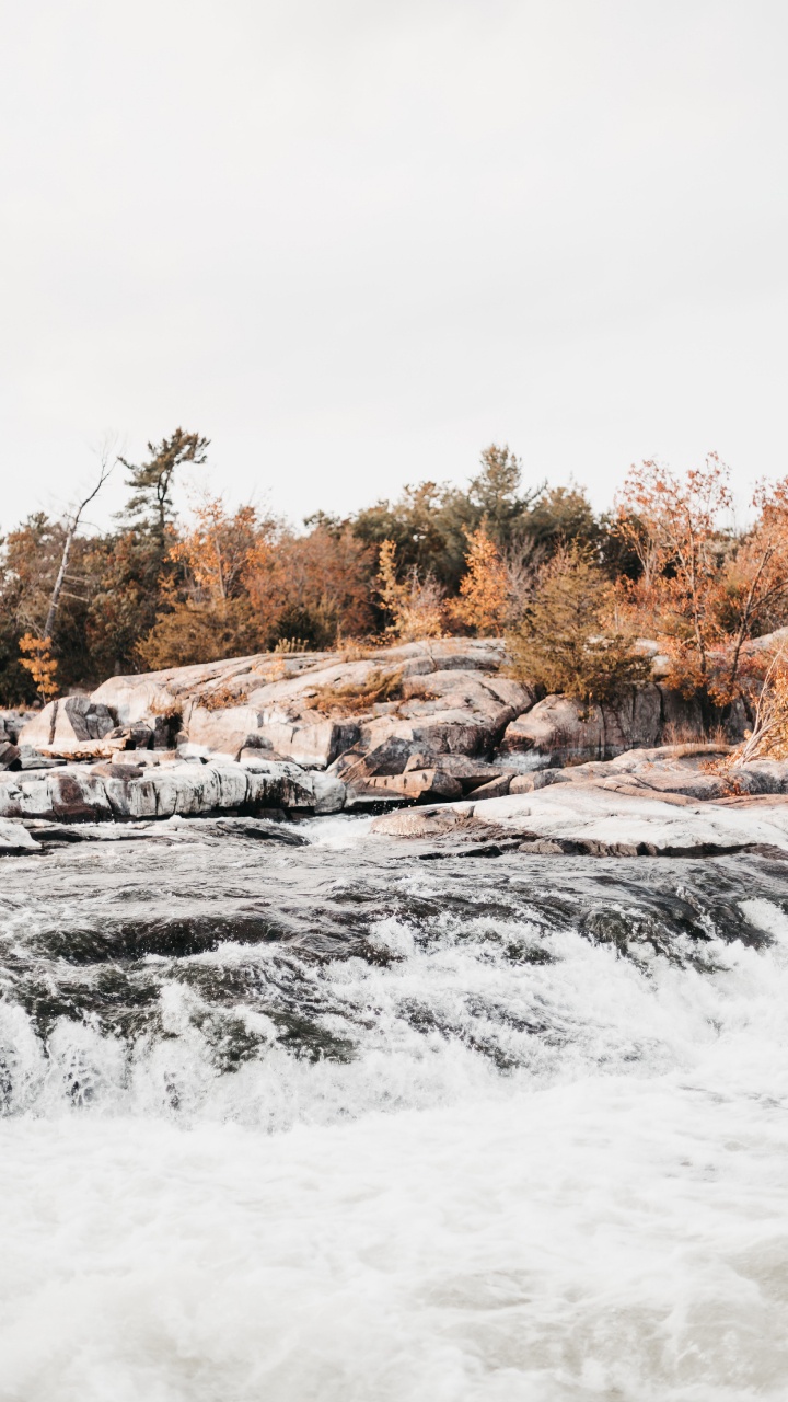 Обои вода, природный ландшафт, снег, зима, дикая местность в разрешении 720x1280