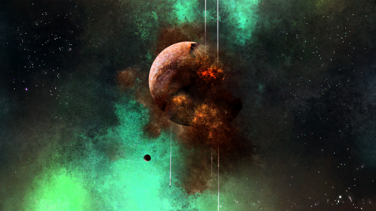 Обои иллюстрация, астрономический объект, звезда, Вселенная, космическое пространство в разрешении 1280x720