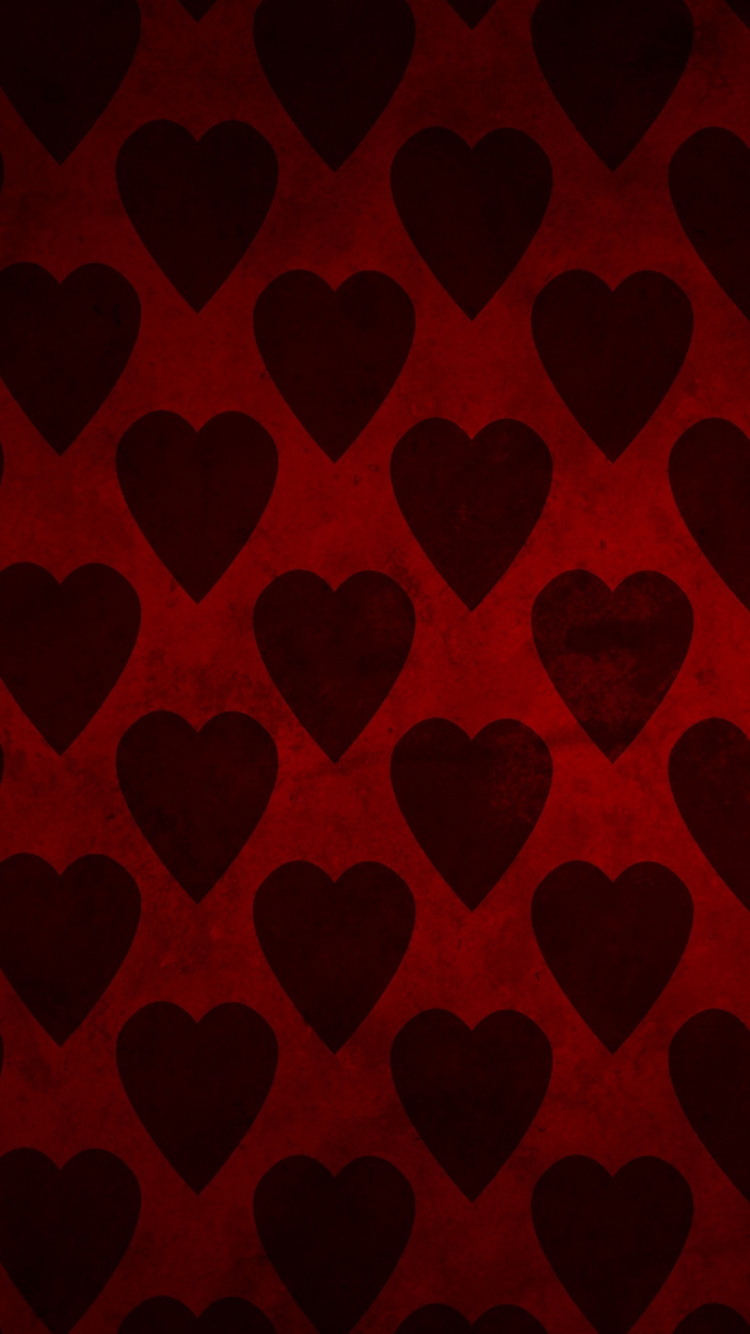 Обои узор, дизайн, красный цвет, симметрия, черный в разрешении 750x1334