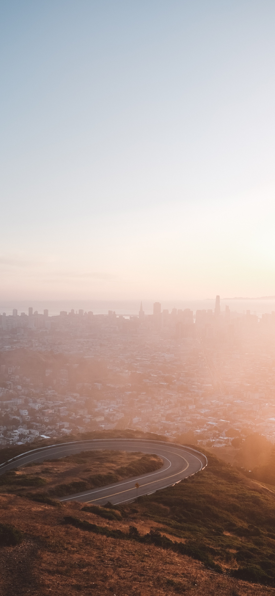 Обои мгла, атмосфера, дымка, утро, туман в разрешении 1125x2436