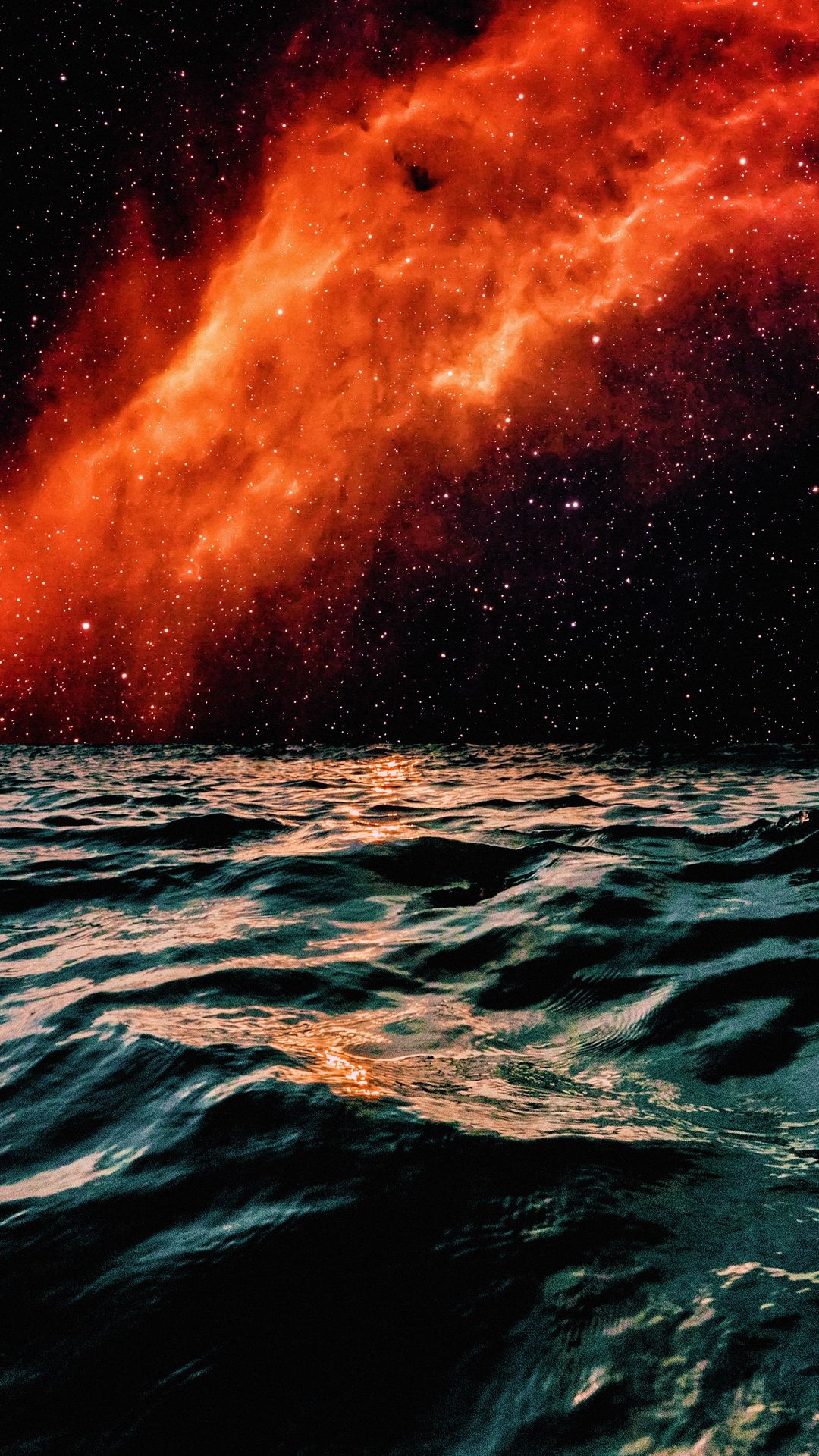 Обои туманность, Эмиссионная туманность, Туманность Калифорния, Астрономия, вода в разрешении 1080x1920