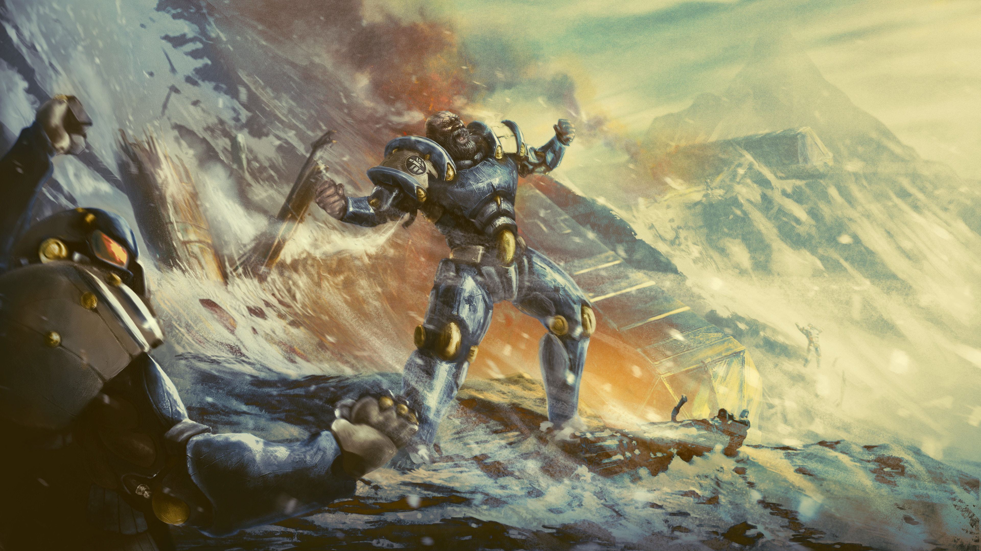 Обои живопись, военачальник, вымышленный персонаж, маска, арт в разрешении 3840x2160