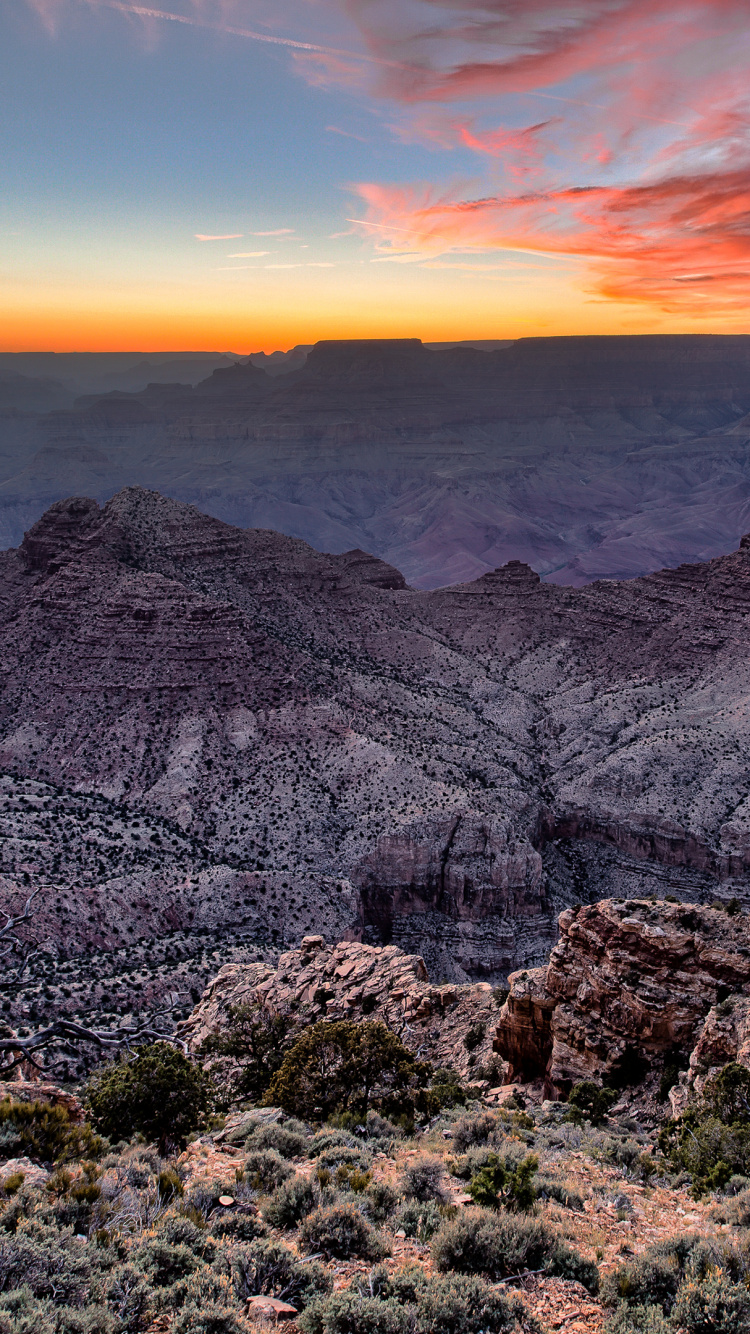 Обои национальный парк Гранд каньон, большой каньон, национальный парк глейшер, гора, дикая местность в разрешении 750x1334