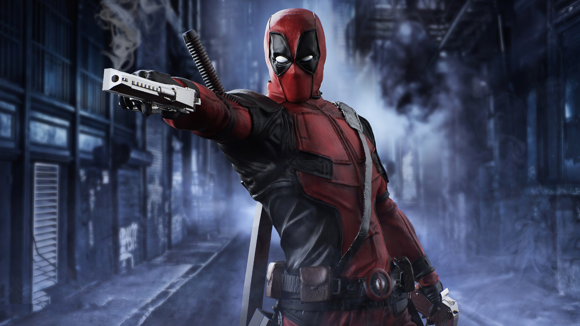 Обои дэдпул, цифровое искусство, супергерой, арт, артист в разрешении 1920x1080