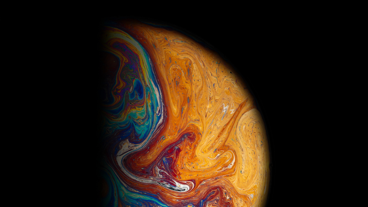 Обои земля, планета, арт, космос, краска в разрешении 1280x720