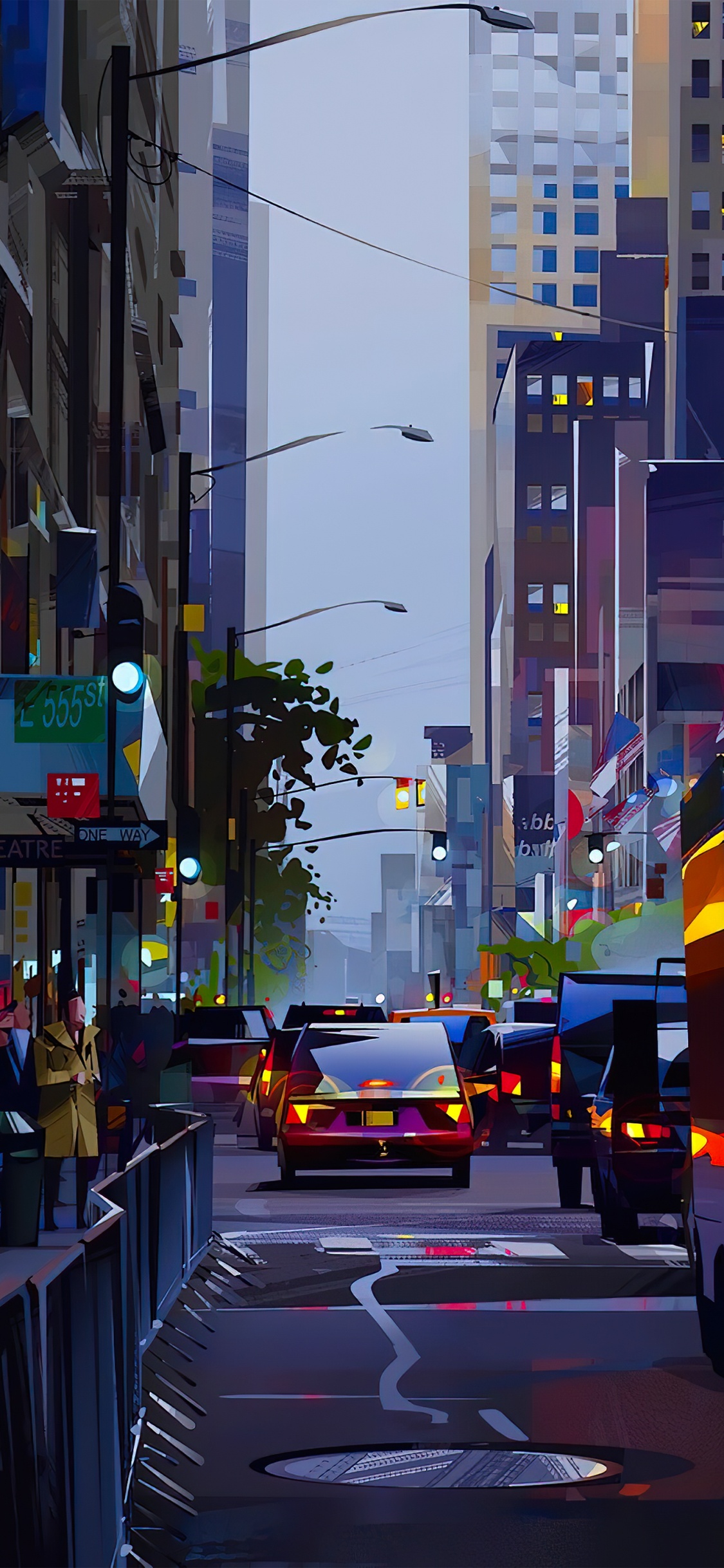 Обои кофе Михала Саутирука, иллюстрация, арт, иллюстратор, графический дизайн в разрешении 1125x2436