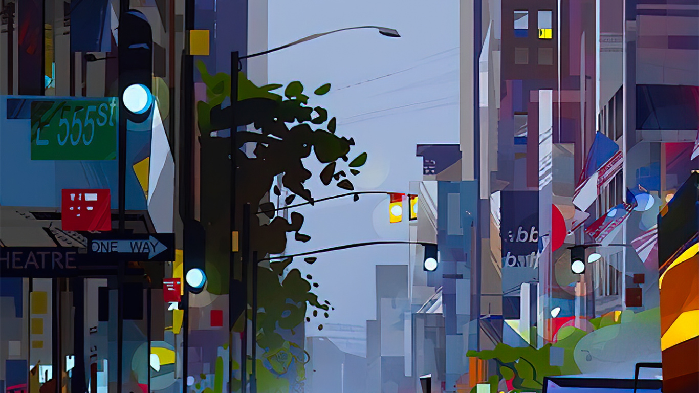 Обои кофе Михала Саутирука, иллюстрация, арт, иллюстратор, графический дизайн в разрешении 1366x768