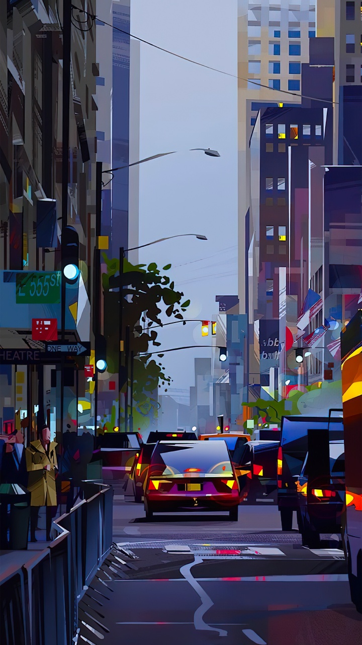 Обои кофе Михала Саутирука, иллюстрация, арт, иллюстратор, графический дизайн в разрешении 720x1280