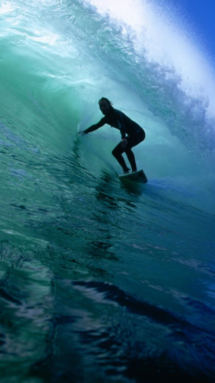 Обои серфинг, волна, доска, boardsport, ветровая волна в разрешении 750x1334