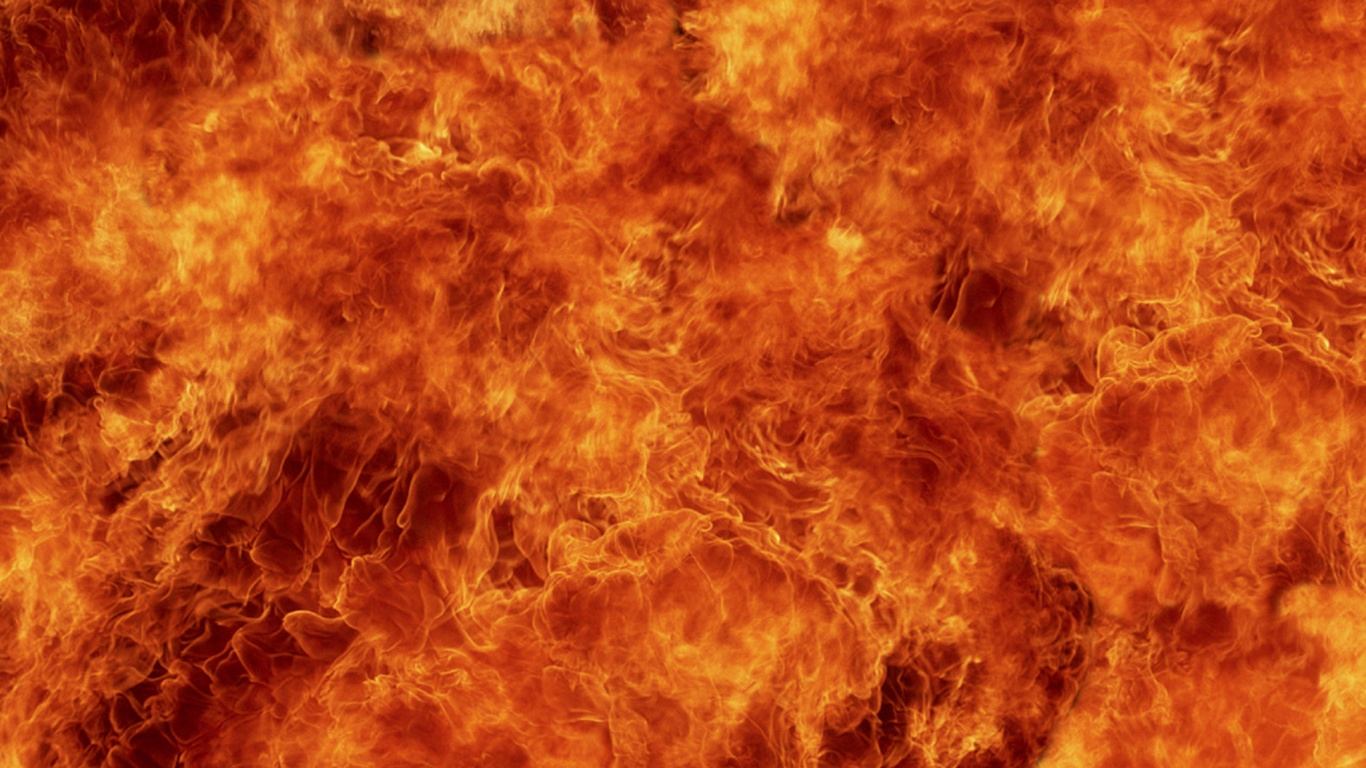 Обои пламя, огонь, Апельсин, огонь текстура, текстура в разрешении 1366x768
