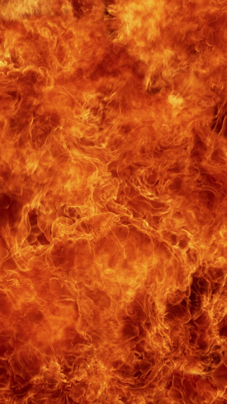 Обои пламя, огонь, Апельсин, огонь текстура, текстура в разрешении 750x1334
