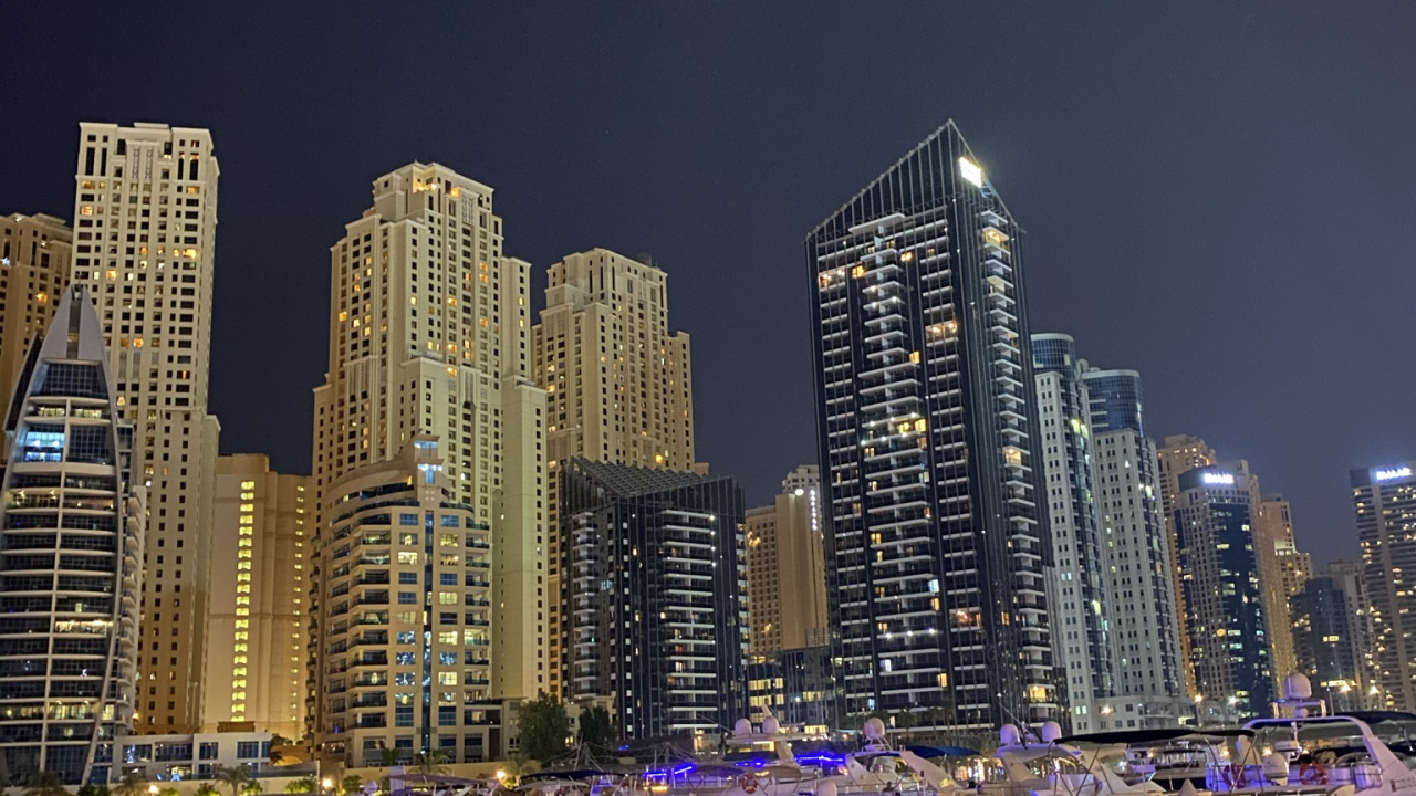 Обои Дубай, Дубай Марина, городской пейзаж, башня, метрополия в разрешении 1280x720