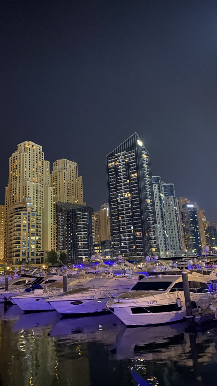 Обои Дубай, Дубай Марина, городской пейзаж, башня, метрополия в разрешении 750x1334