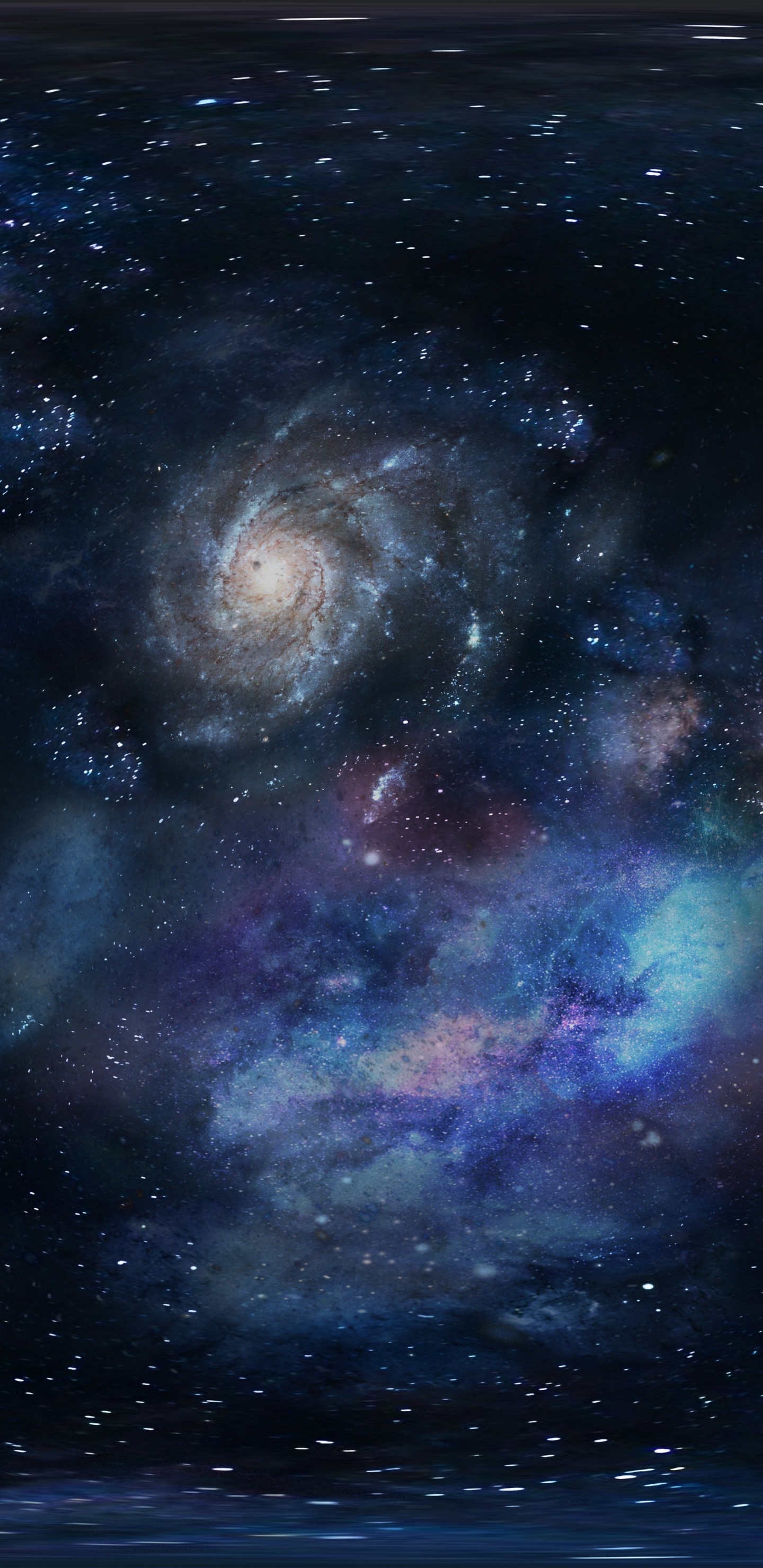 Обои Галактика, космос, космическое пространство, атмосфера, астрономический объект в разрешении 1440x2960