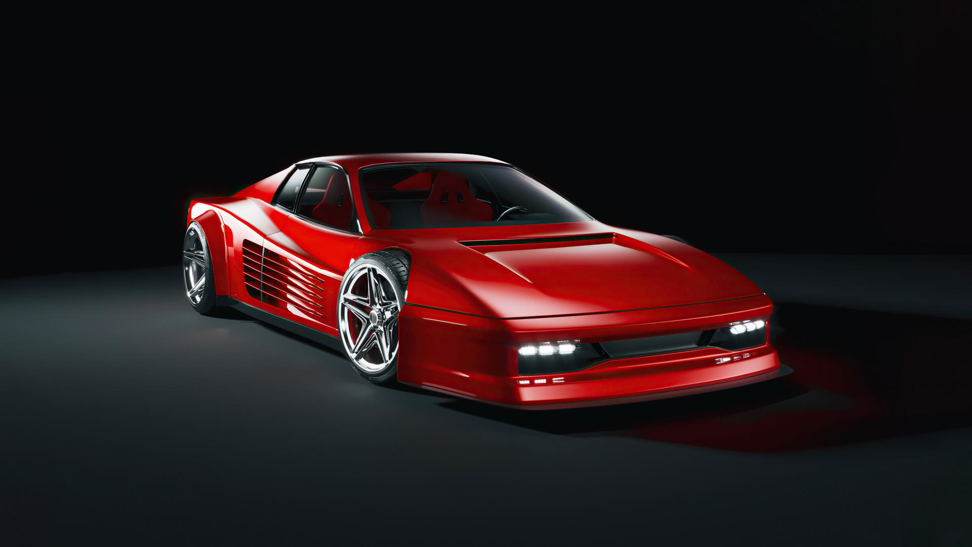 Обои Ferrari Testarossa 1984 5k в разрешении 1920x1080