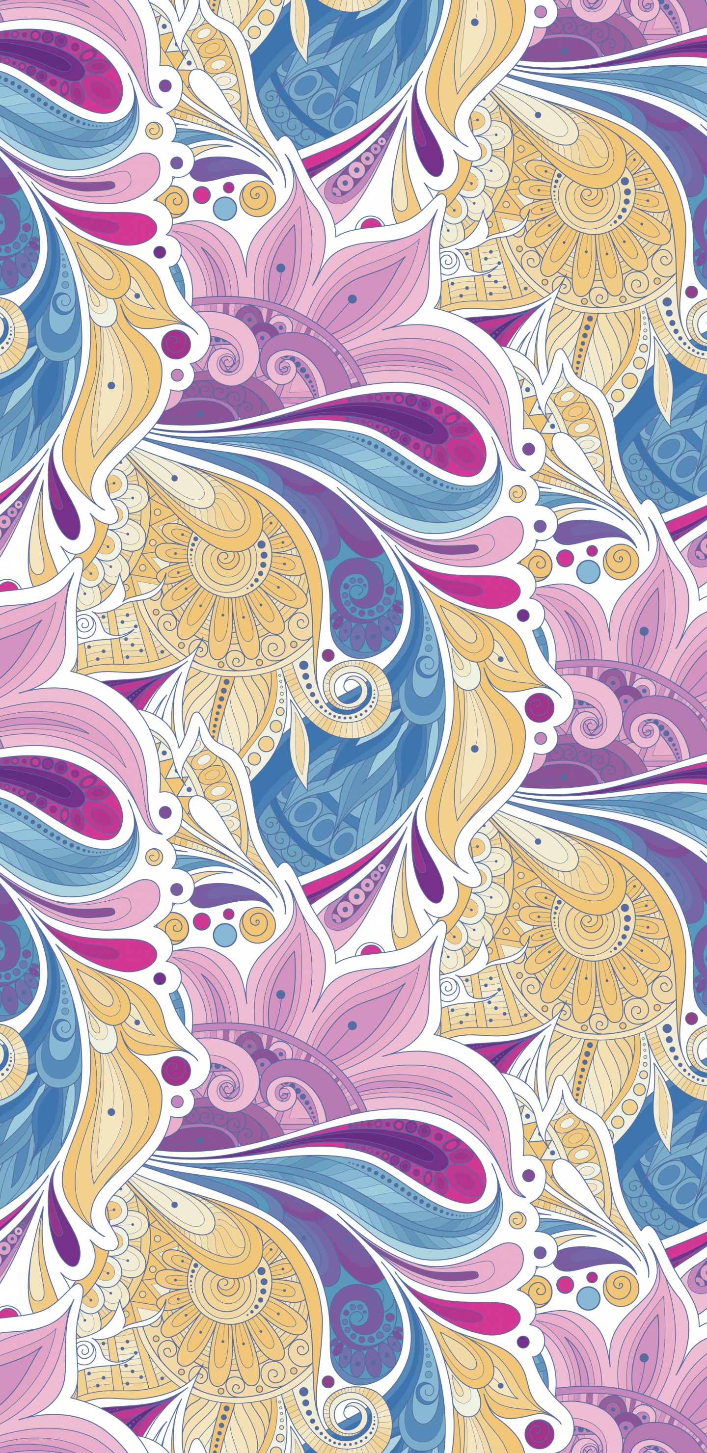 Обои Пейсли, ткань, визуальное искусство, арт, дизайн в разрешении 1440x2960