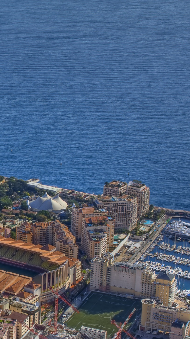 Обои городской район, город, побережье, вода, аэрофотосъемка в разрешении 750x1334