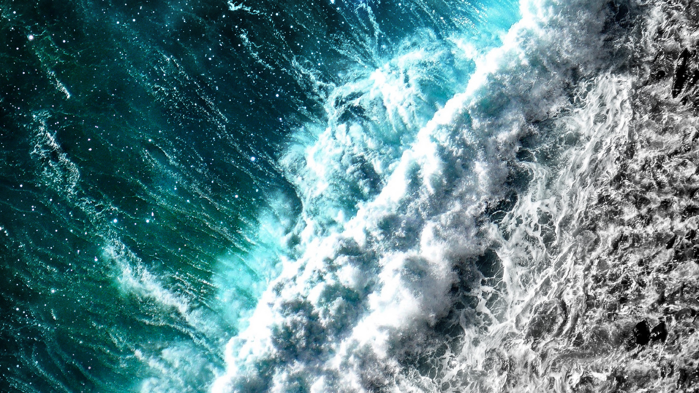 Обои океан, вода, водоток, жидкий, астрономический объект в разрешении 1366x768