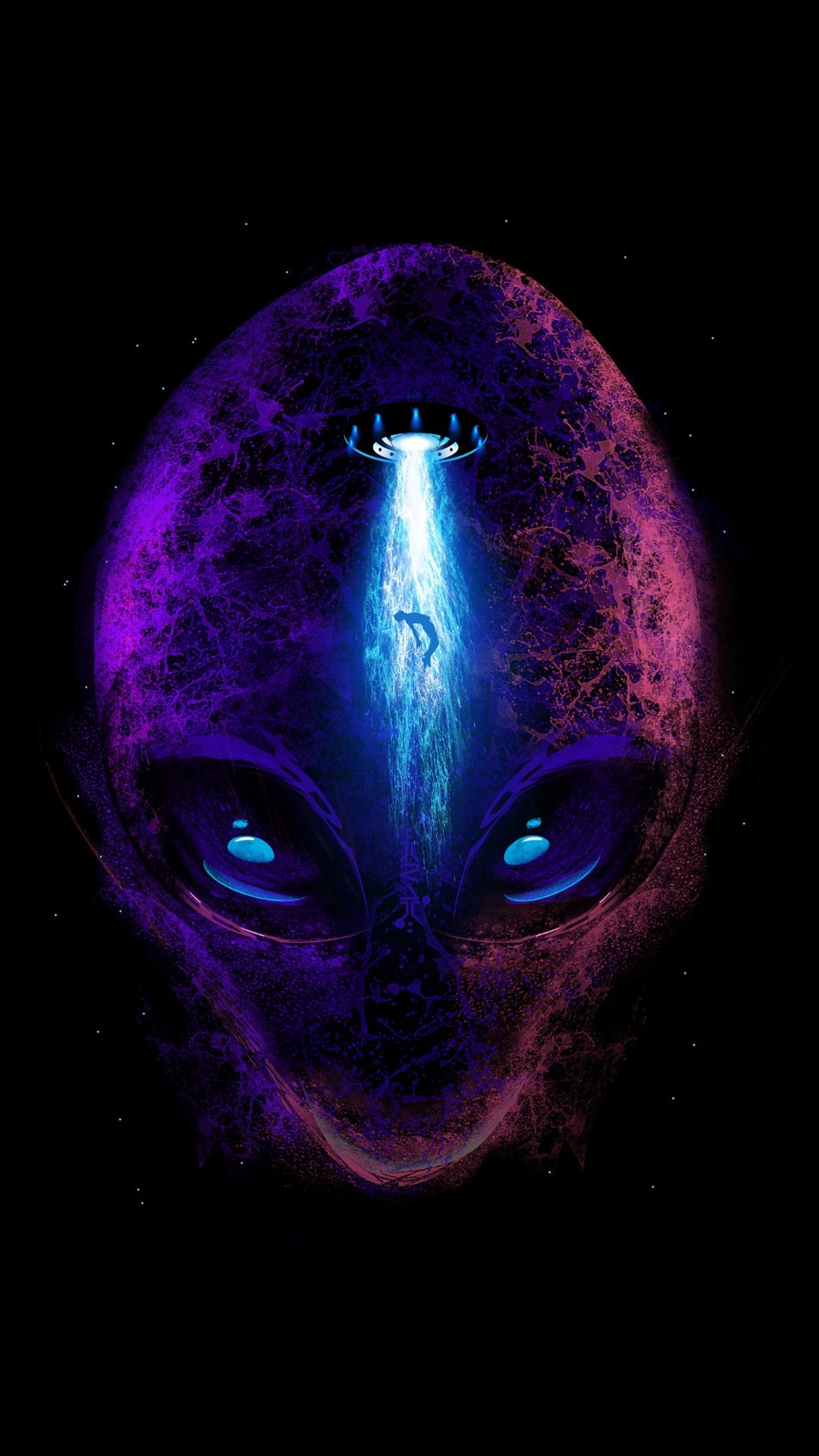 Обои темнота, пурпур, ирис, Фиолетовый, арт в разрешении 1080x1920