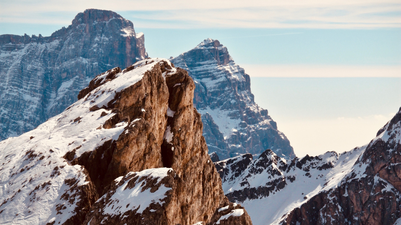 Обои гора, горный хребет, горный рельеф, хребет, Альпы в разрешении 1280x720