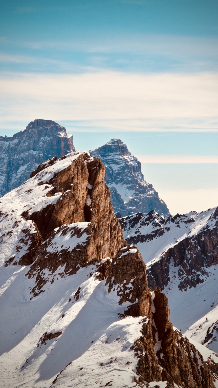 Обои гора, горный хребет, горный рельеф, хребет, Альпы в разрешении 720x1280
