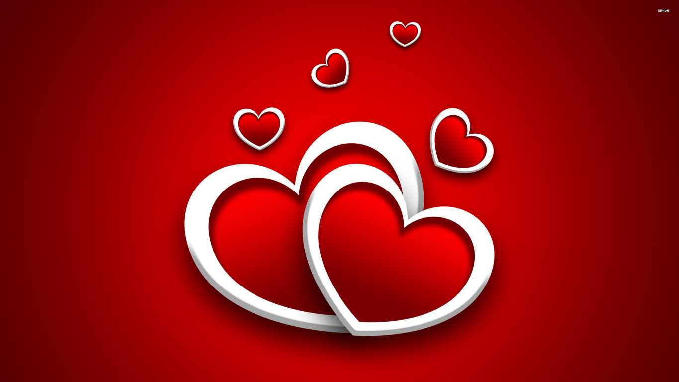 Обои сердце, текст, любовь, День Святого Валентина, графика в разрешении 1366x768