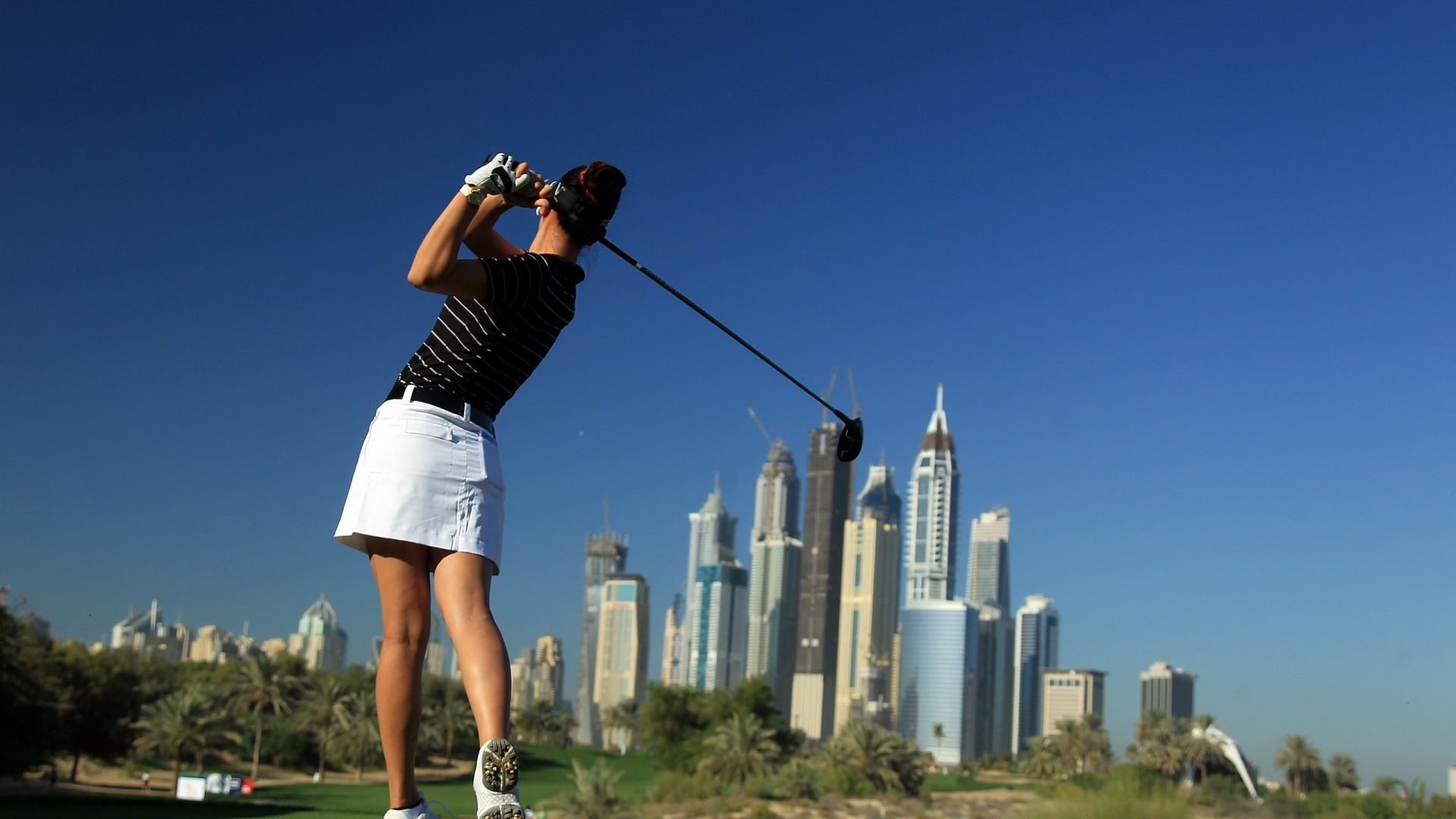 Обои гольф, площадка для гольфа, гольф-клуб, гольфист, отдых в разрешении 1920x1080