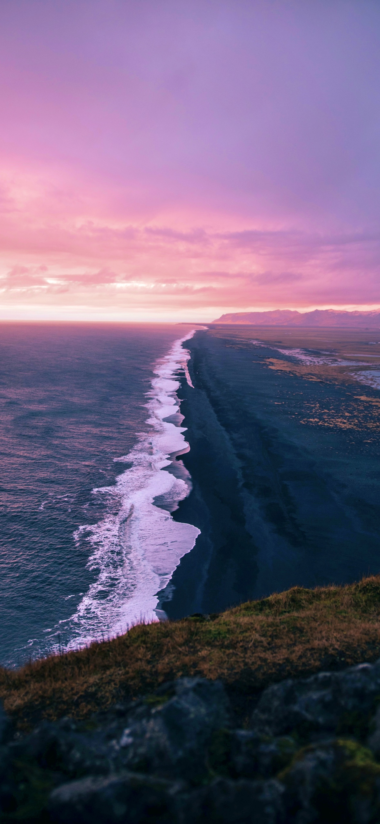 Обои андроид, облако, вода, атмосфера, послесвечение в разрешении 1242x2688