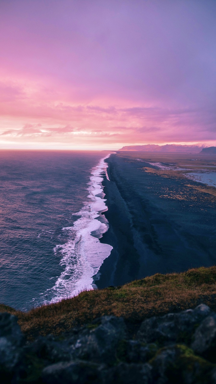 Обои андроид, облако, вода, атмосфера, послесвечение в разрешении 720x1280