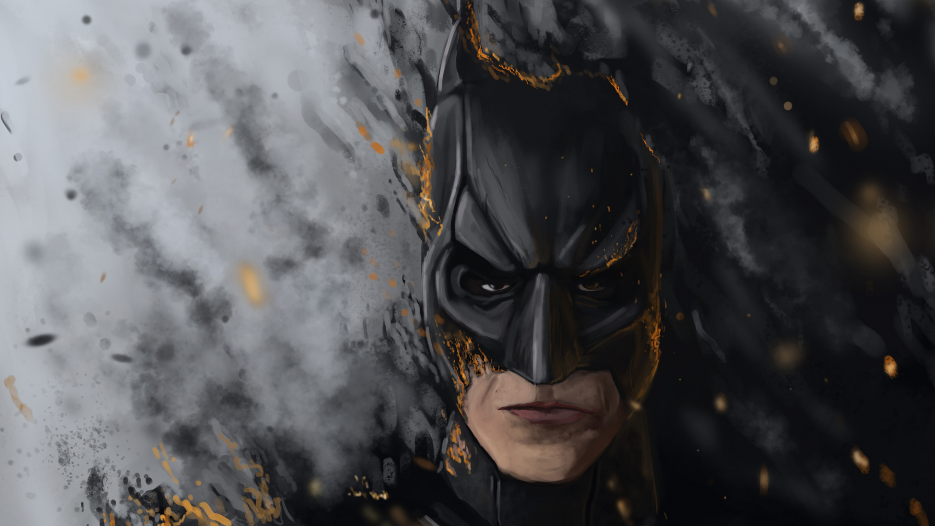 Обои Бэтмен, супергерой, Лига справедливости, суперзлодей, иллюстрация в разрешении 1920x1080