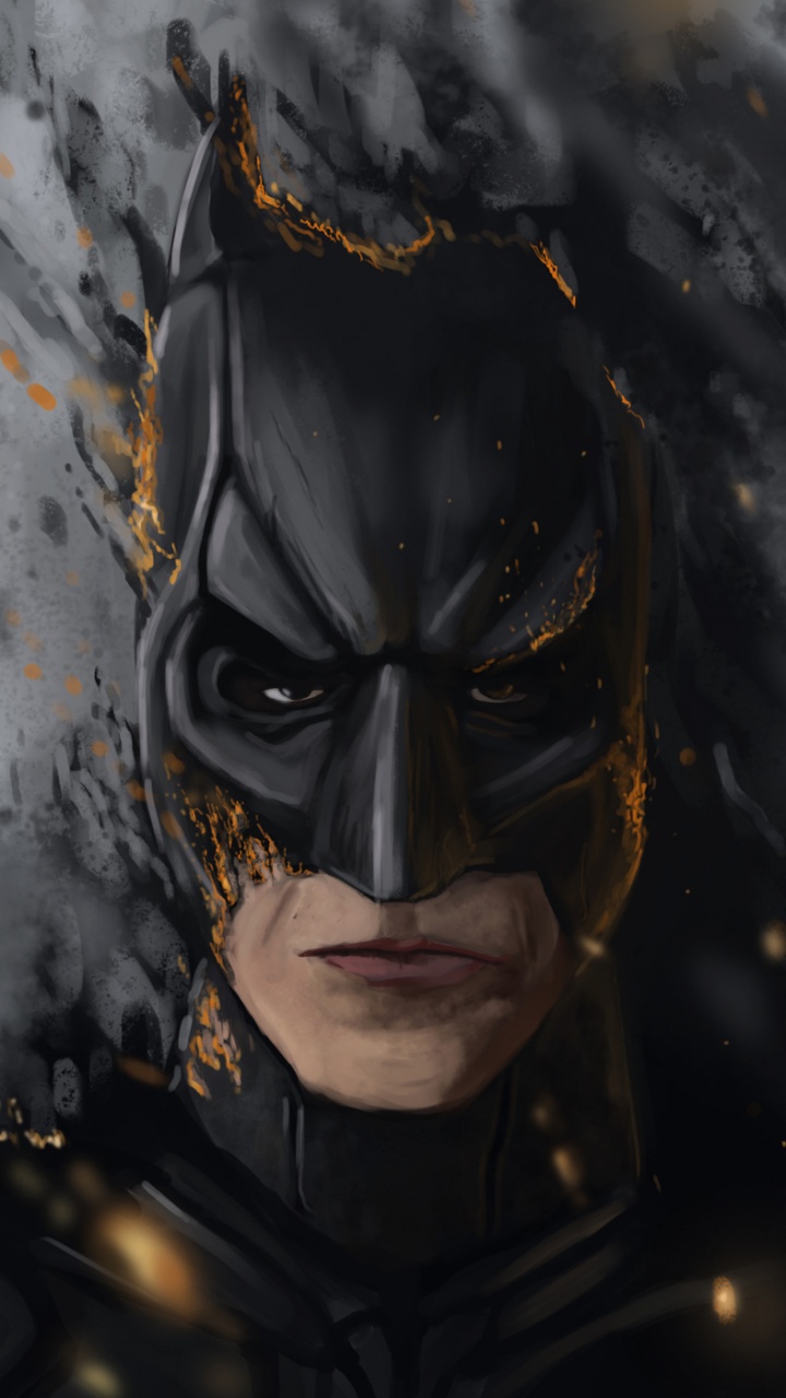 Обои Бэтмен, супергерой, Лига справедливости, суперзлодей, иллюстрация в разрешении 720x1280