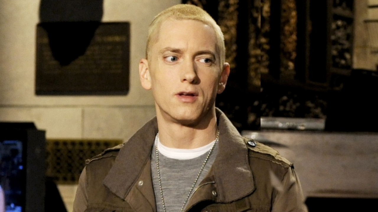 Обои eminem, хип хоп музыка, реппер, Маршал Мэтерс ЛП, Слим Шейди ЛП в разрешении 1280x720