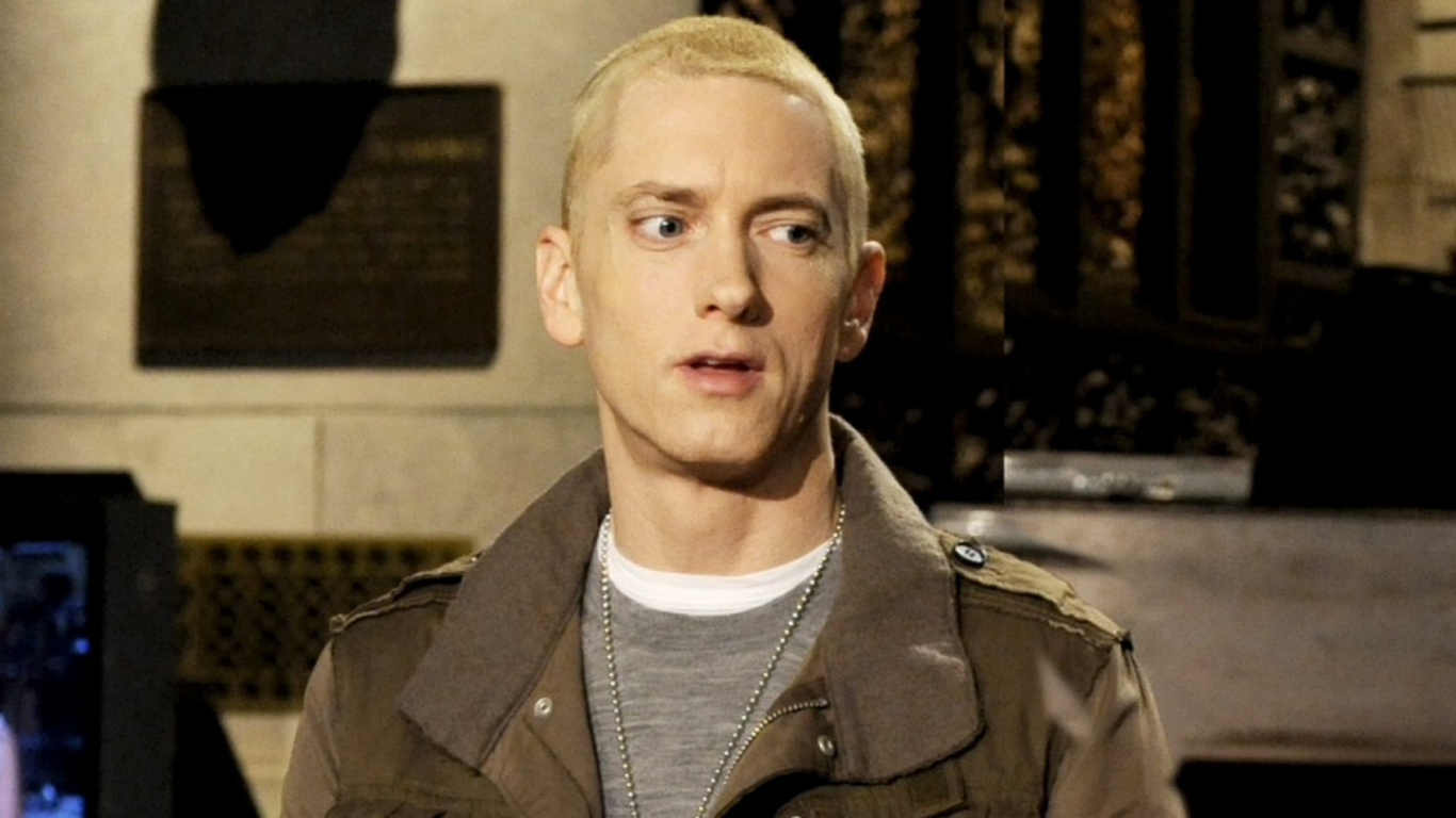 Обои eminem, хип хоп музыка, реппер, Маршал Мэтерс ЛП, Слим Шейди ЛП в разрешении 1366x768