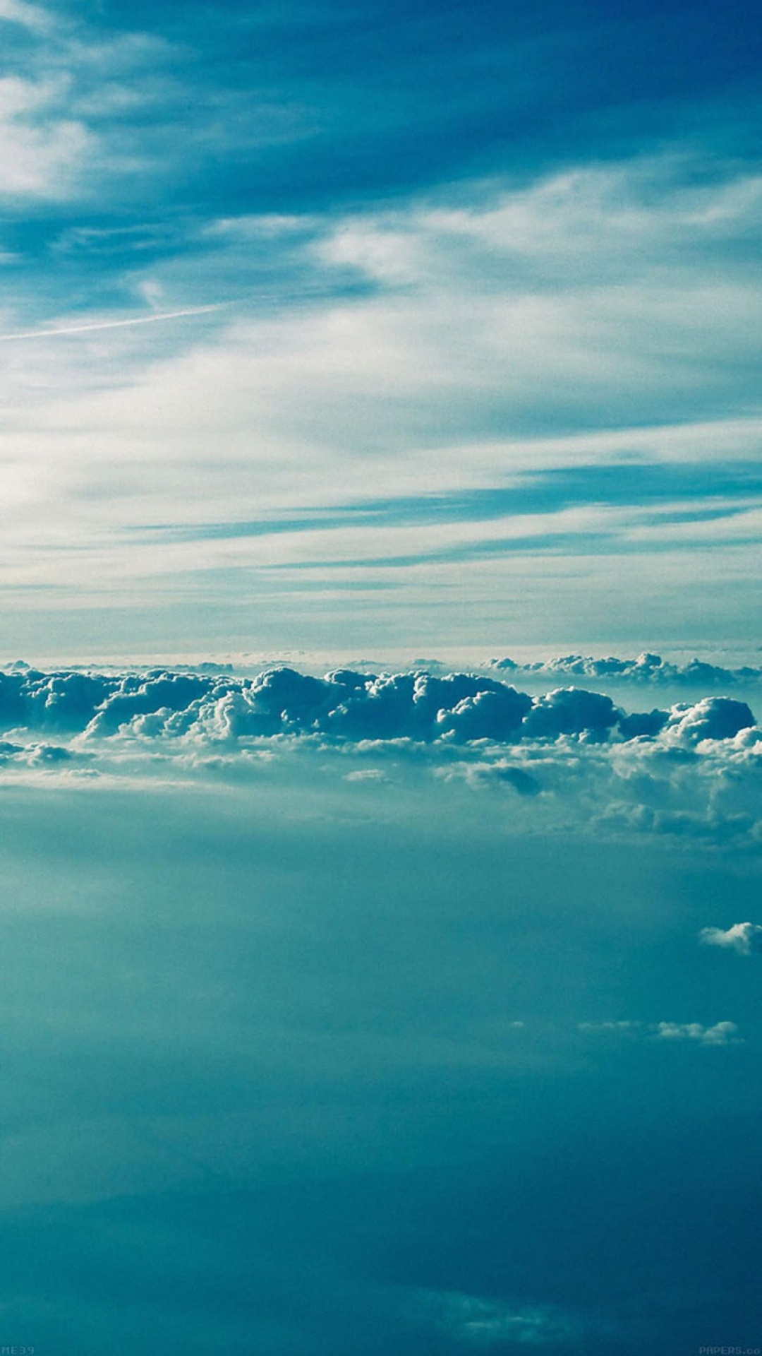 Обои apple, синий, бирюза, дневное время, облако в разрешении 1080x1920