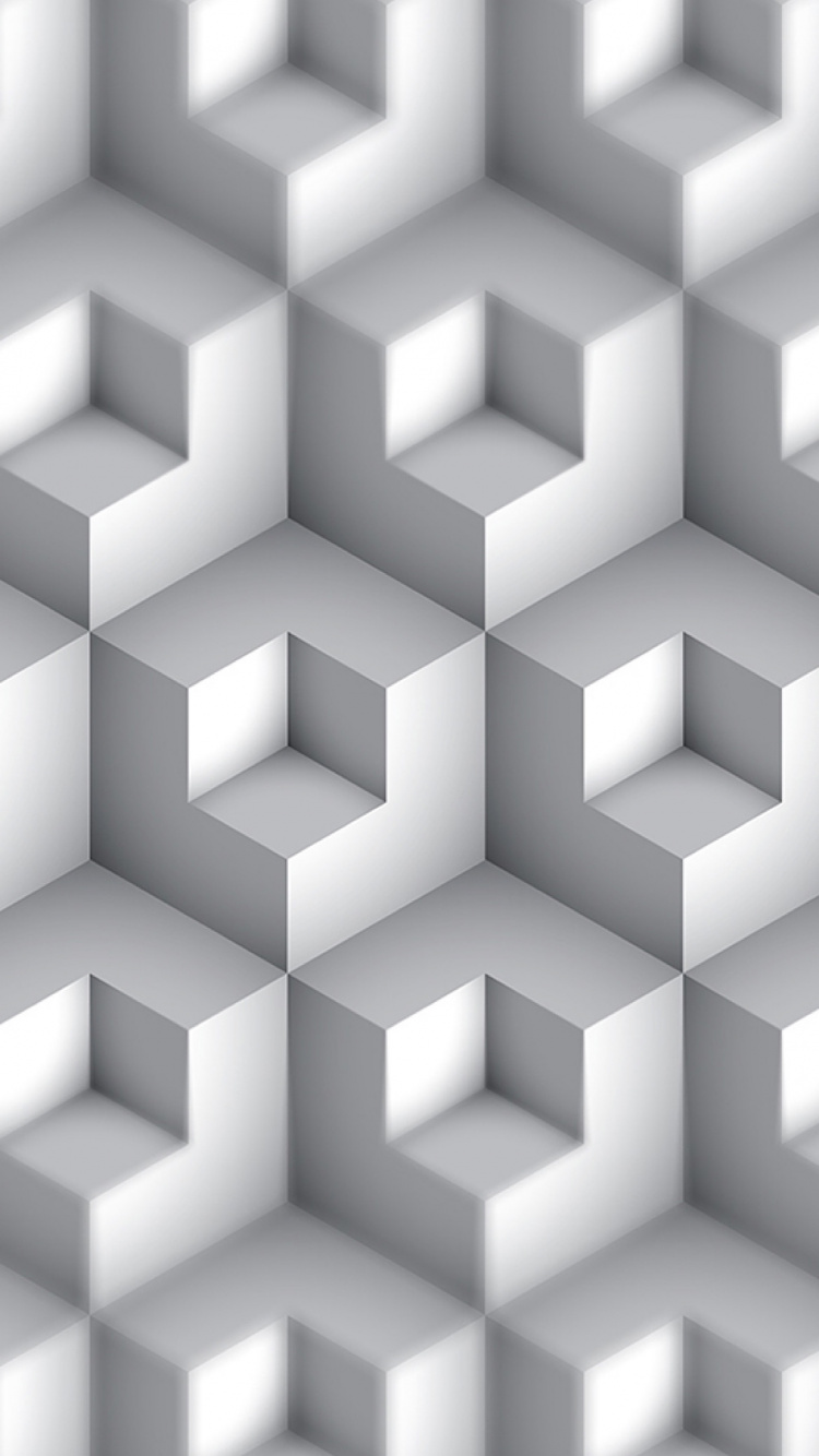 Обои 3d коробка, куб, Нексус 5, трех мерное пространство, прямоугольник в разрешении 750x1334